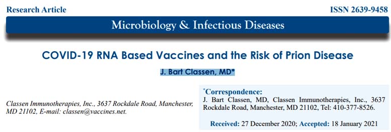 COVID-19 RNA Based Vaccines and the Risk of Prion Disease | Principia Scientific Intl.