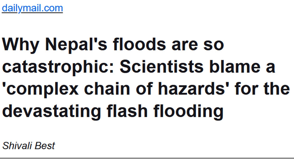 Nepal Floods? Blame Them On Climate Change!